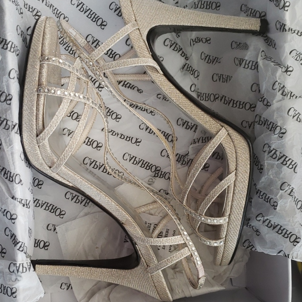 Capparos Sunday 9M Nude Glimmer Evening Shoes
